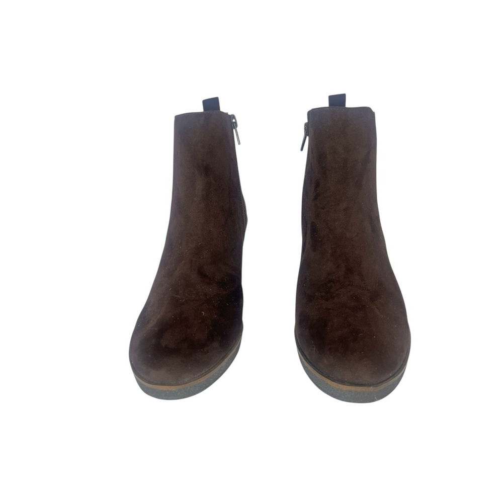 Aerosoles Brandi Brown Suede Wedge Ankle Booties – Women’s 10 - Picture 3 of 9
